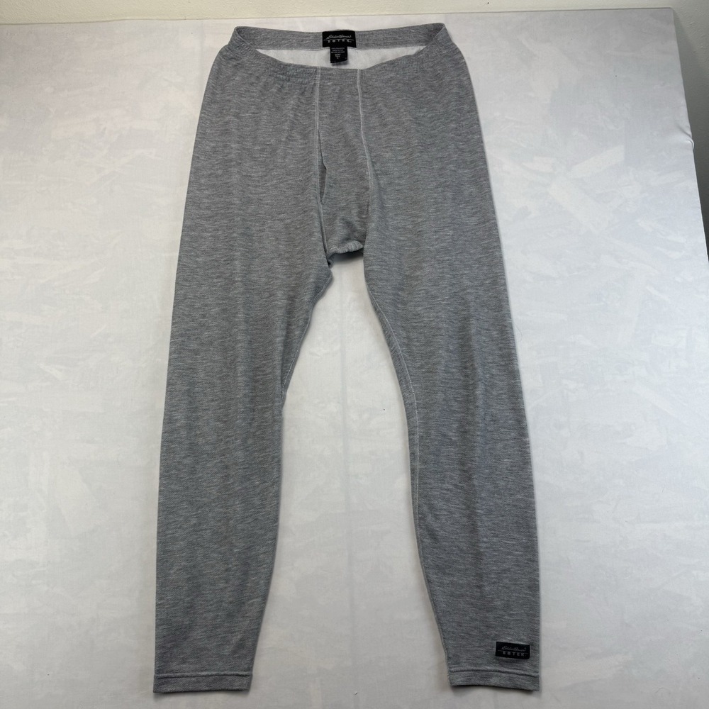 Eddie Bauer EBTEK Base Layer Pants Mens L Tall Gray Thermal USA
